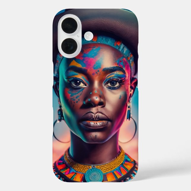 Queen of Africa, Black History Month Case-Mate iPhone Case (Back)