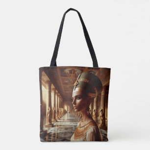 Queen of Ancient Egypt Majestic Royal Art Design Tote Bag