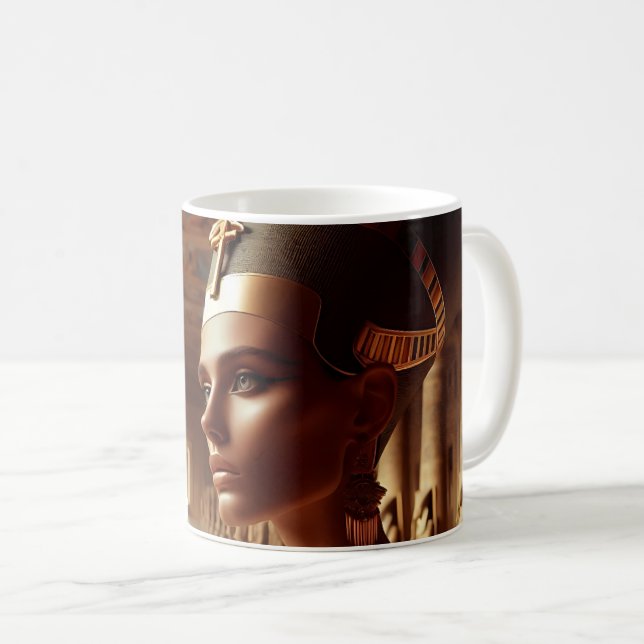 Queen of Ancient Egypt Royal Art Design  Coffee Mug (Front Right)