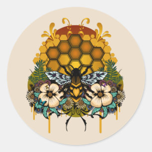 Queen Of Bees Classic Round Sticker