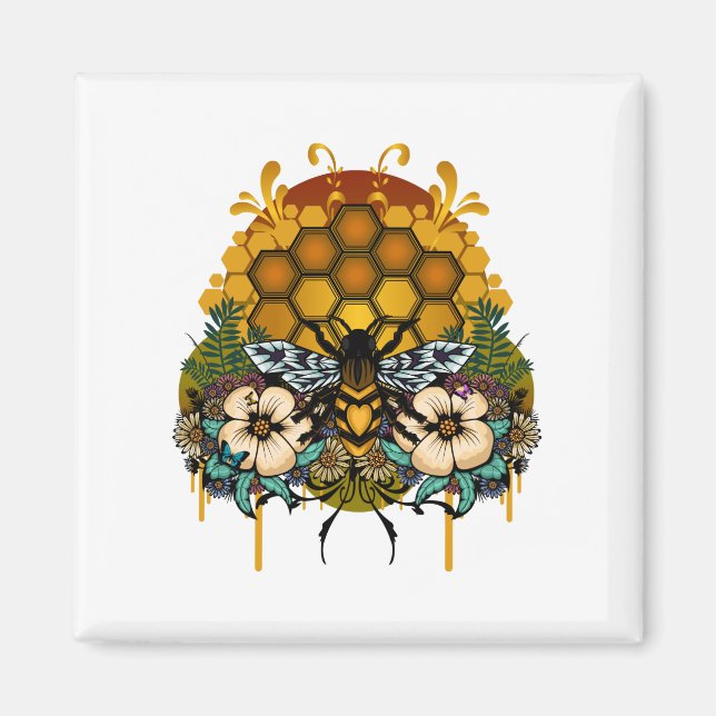 Queen Of Bees Magnet (Front)