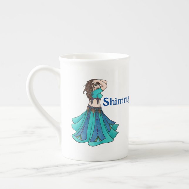 Queen of Beledi Belly Dancer Bone China Mug (Left)