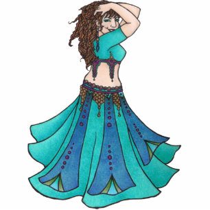 Queen of Beledi Belly Dancer Ornament Photo Sculpture Decoration