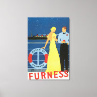 Queen of Bermuda Furness Vintage Travel Poster