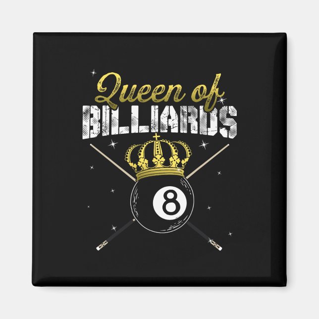 Queen Of Billiards Snooker Pool Billiard Player Qu Magnet (Front)