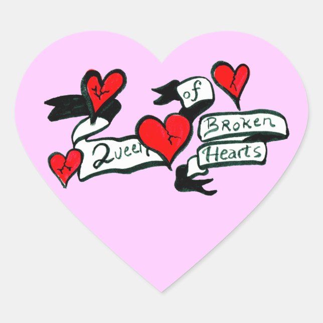 Queen Of Broken Hearts Sticker (Front)