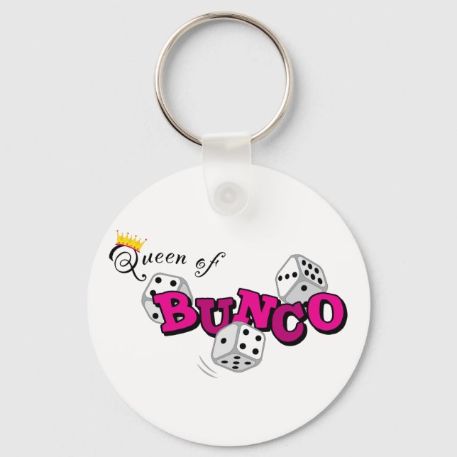 Queen of Bunco Key Ring (Front)