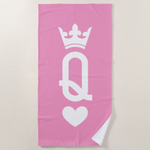 Queen of cards beach towel