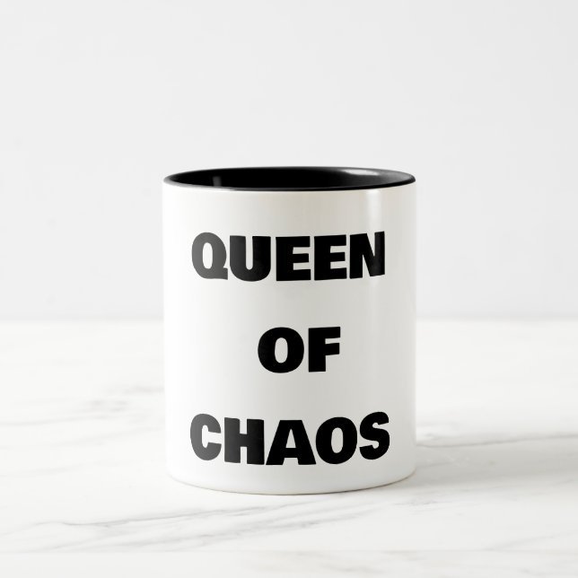 QUEEN OF CHAOS Two-Tone COFFEE MUG (Center)
