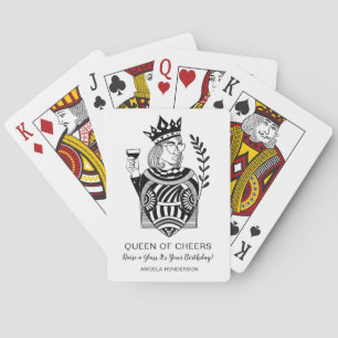 Queen of Cheers Birthday Playing Cards Raise