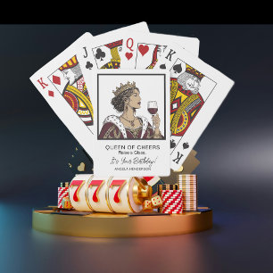 Queen of Cheers Birthday Playing Cards Raise