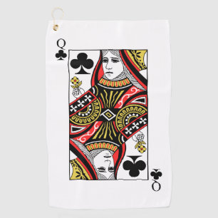 Queen of Clubs Golf Towel