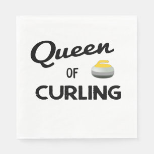 Queen of Curling Paper Napkin