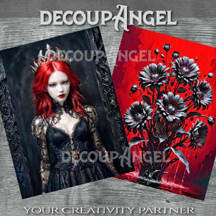 Queen of Darkness - Decoupage - Tissue Paper