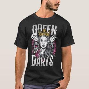 Queen of Darts Retro Skull & Dartboard 180 Women' T-Shirt
