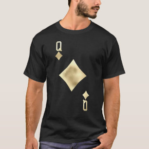 Queen Of Diamonds - Playing Card Halloween T-Shirt