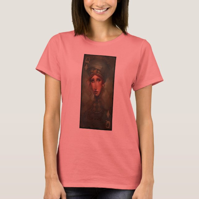 Queen of Diamonds Ringer T-Shirt (Front)