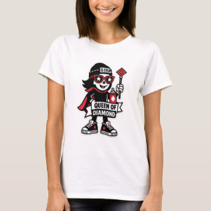 Queen of Diamonds Street Mascot — High-Stakes Edit T-Shirt