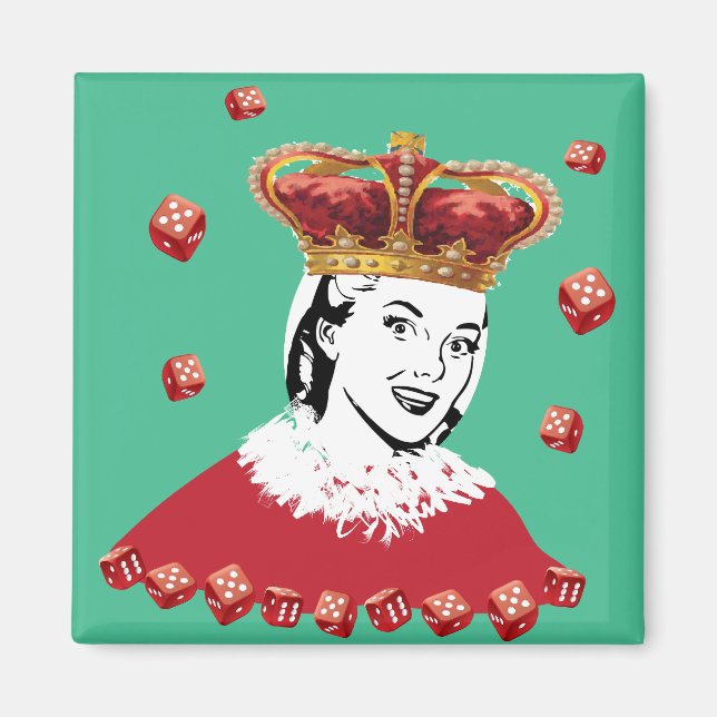 Queen of Dice - Add your own photo Magnet (Front)