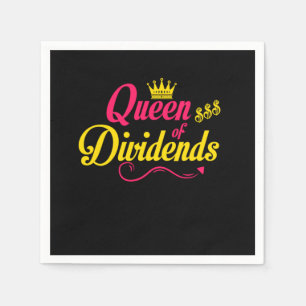 Queen of Dividends Capitalism Gift Napkin