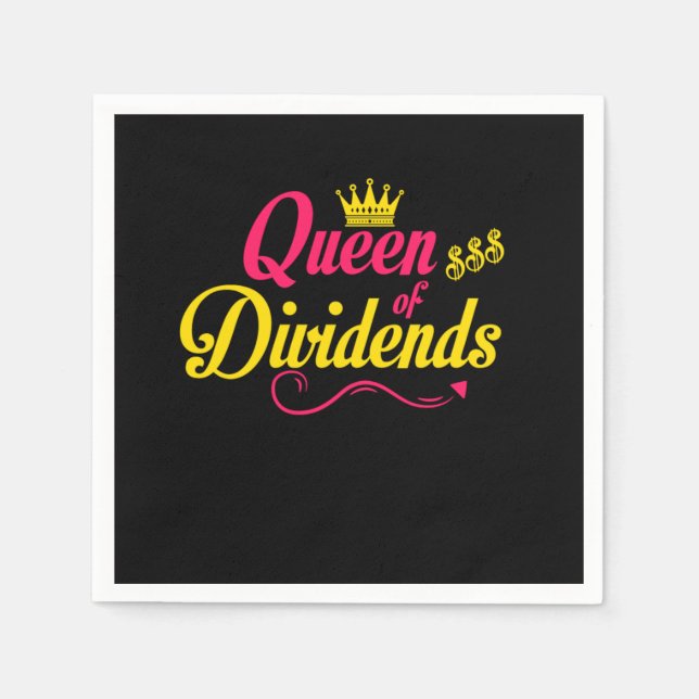 Queen of Dividends Capitalism Gift Napkin (Front)