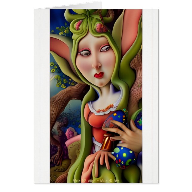 Queen of Eggs - AI Fantasy Surrealist Art Print (Front)