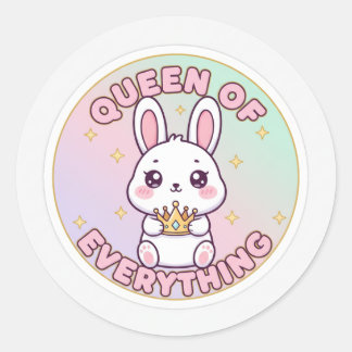 Queen of Everything Classic Round Sticker