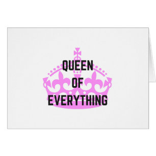 Queen Of Everything Crown Text Illustration