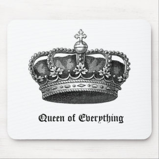 Queen of Everything Royal Vintage Crown Mouse Pad