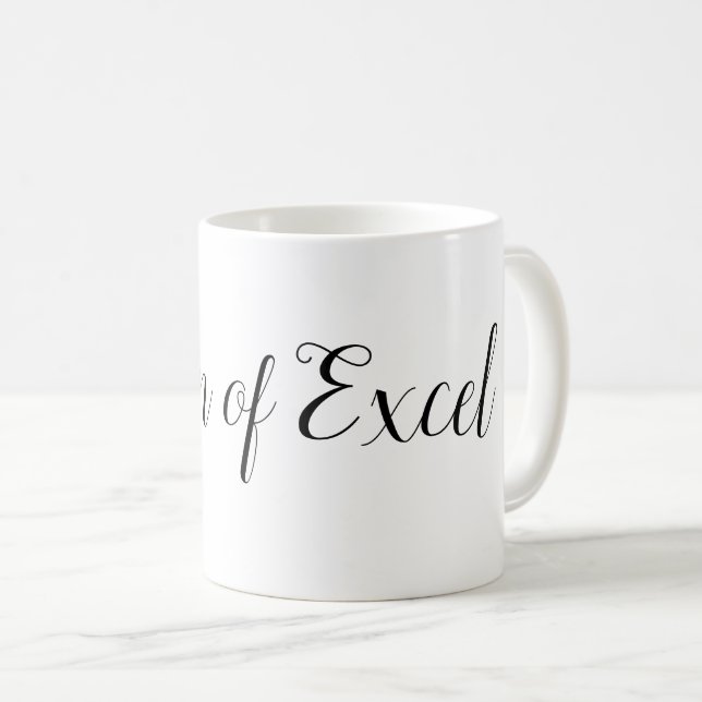 Queen of Excel mug  (Front Right)