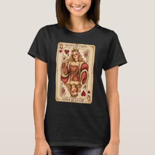 Queen of Farts Playing Card Royal Lady Adult Body T-Shirt
