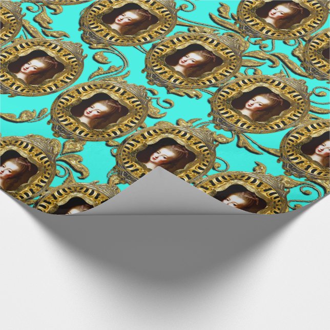 Queen of France Elegant Smaller Scale Wrapping Paper (Corner)