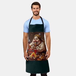 “Queen of Gluttonous Decay” Colourful Portrait Apron