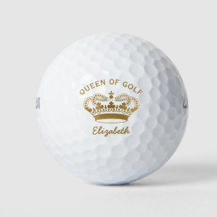 Queen of Golf Gold Monogram Golf Balls