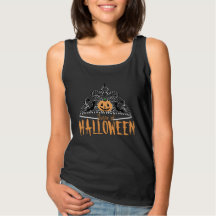 Queen of Halloween- Tank Black