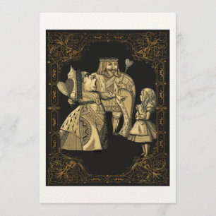 Queen of Hearts Alice Wonderland Invitation Card