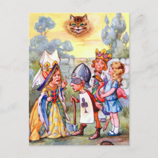 Queen of Hearts and Alice In Wonderland Postcard