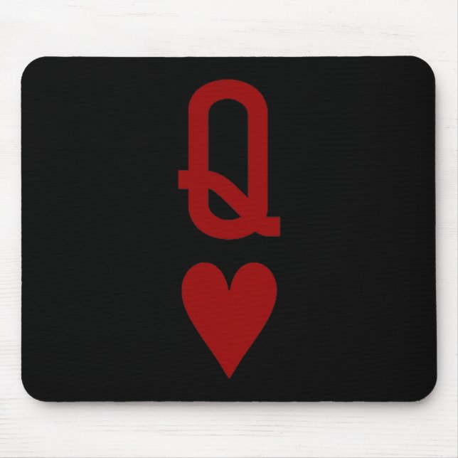 Queen Of Hearts And King Of Hearts Couples Matchin Mouse Mat (Front)