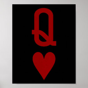 Queen Of Hearts And King Of Hearts Couples Matchin Poster