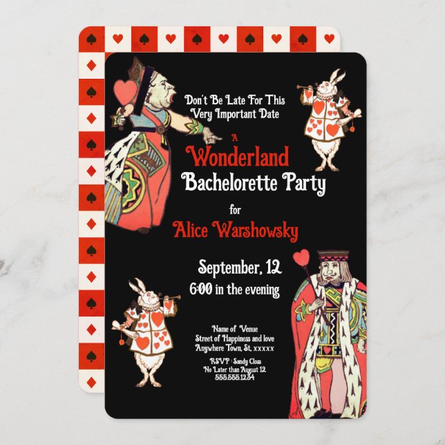 Queen of Hearts Bachelorette Party  (Front/Back)