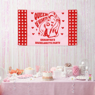 Queen of Hearts Bachelorette Party Banner