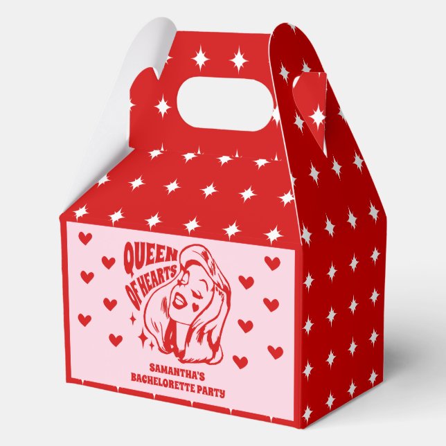 Queen of Hearts Bachelorette Party Favour Box (Front)