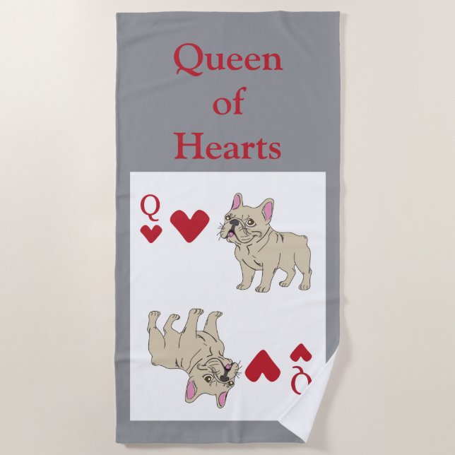 Queen of Hearts Beach Towel (Front)