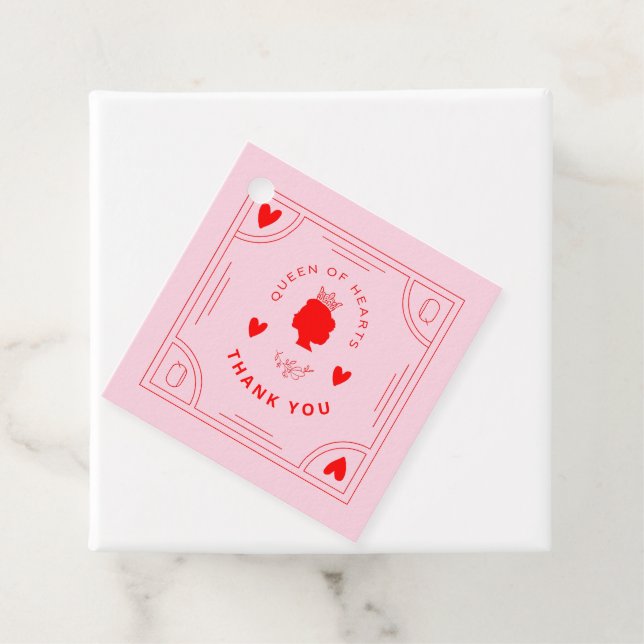 Queen of Hearts Birthday Favour Tags (In Situ)