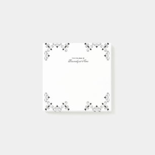 Queen of Hearts - Black Post-it Notes