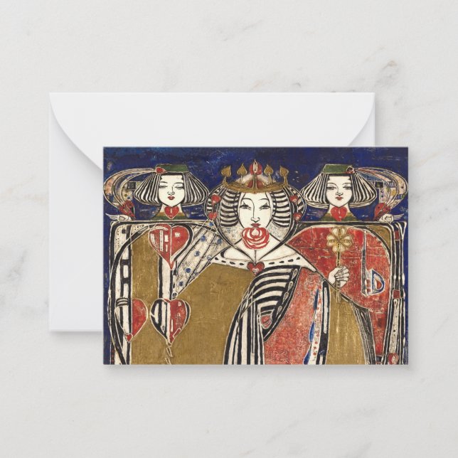 Queen of Hearts by Margaret Macdonald Mackintosh Card (Front)