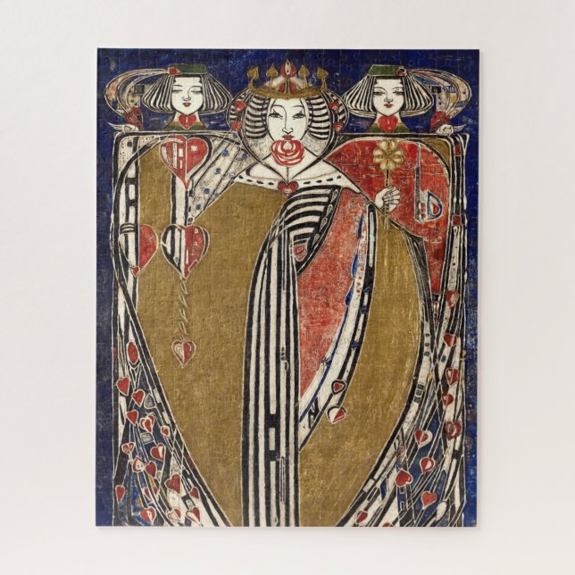 Queen of Hearts by Margaret Macdonald Mackintosh Jigsaw Puzzle (Vertical)