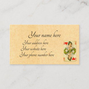 Queen of Hearts calling card