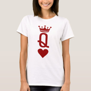 Queen Of Hearts Card Game Lover Dice Game Lover T-Shirt