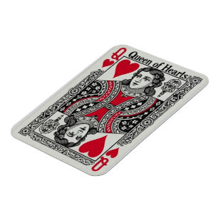 QUEEN OF HEARTS CARD MAGNET